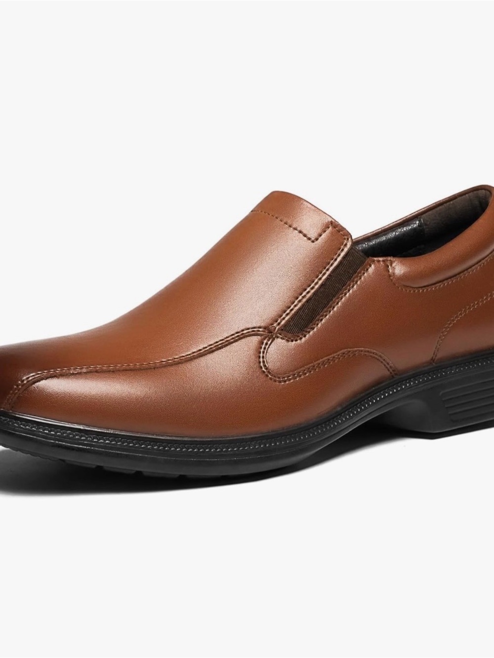 Men's Slip-On Split Leather Dress Shoe - Brown